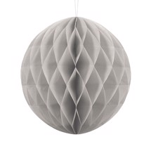 Honeycomb papirophæng 30 cm grå, Babyshower